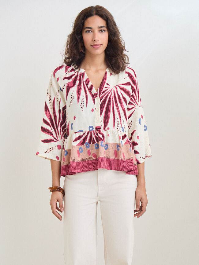 BLUSA ESTAMPADA Crudo