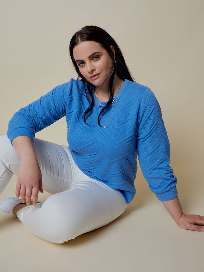 SUDADERA TEXTURA Azulon