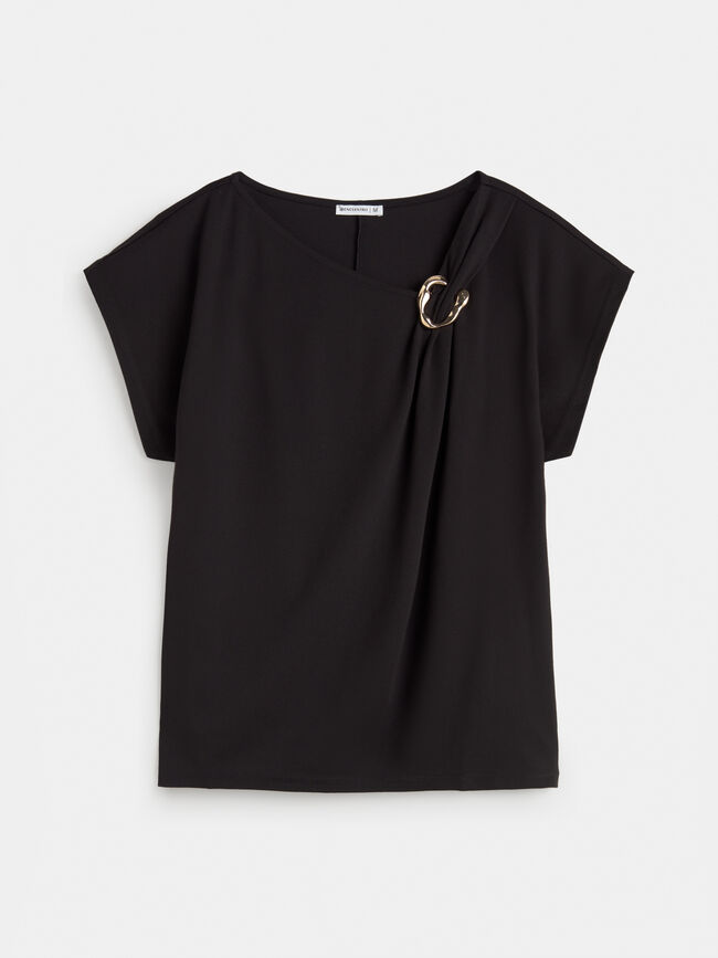 CAMISETA HEBILLA Negro