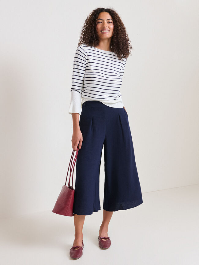 PANTAL&Oacute;N ANCHO BOTONES Azul Marino