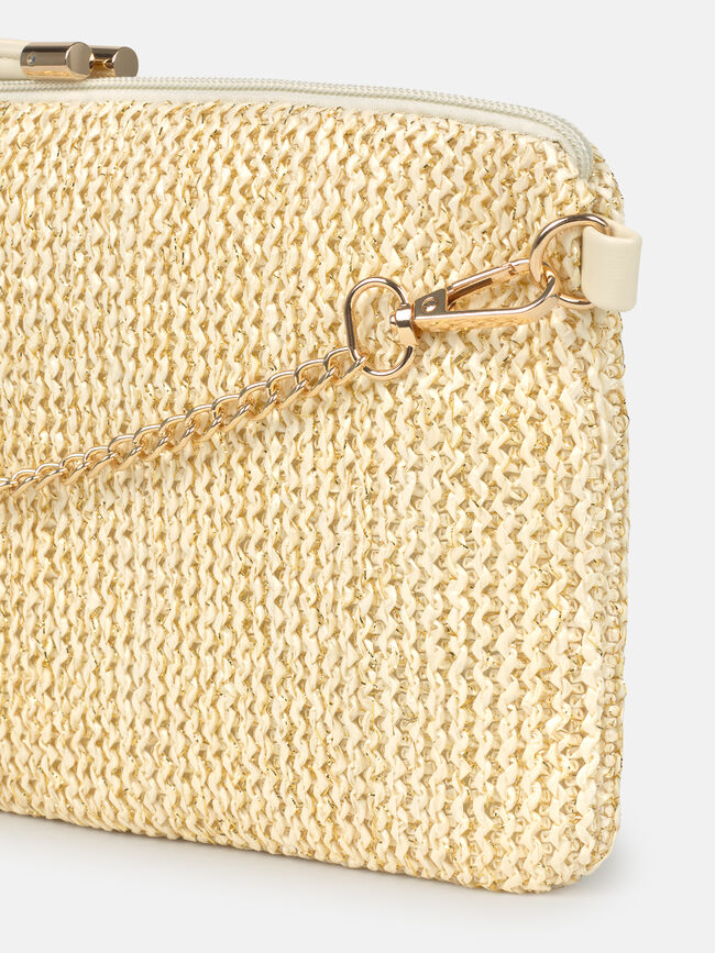 BOLSO MEDIO RAFIA Crudo