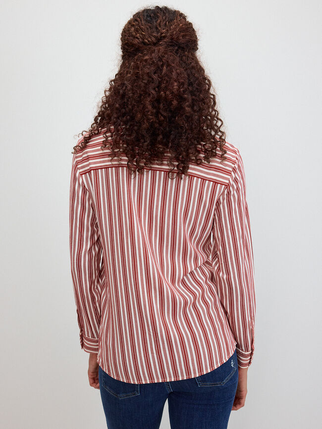 CAMISA VISCOSA ESTAMPADA Dark Cherry