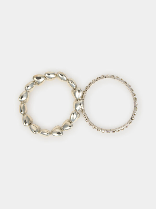 PACK PULSERAS PLATEADAS Plata