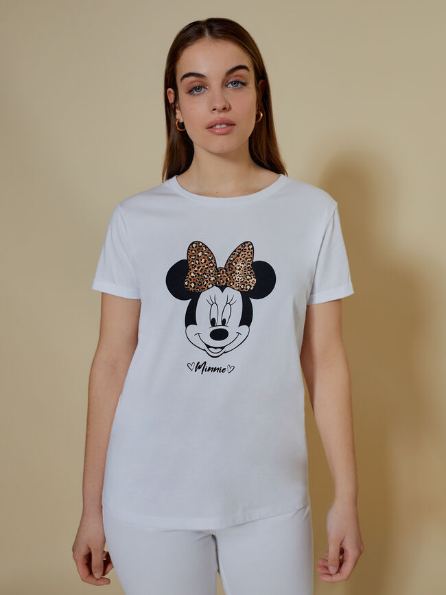 Camiseta minnie 100% algodón Blanco Optico