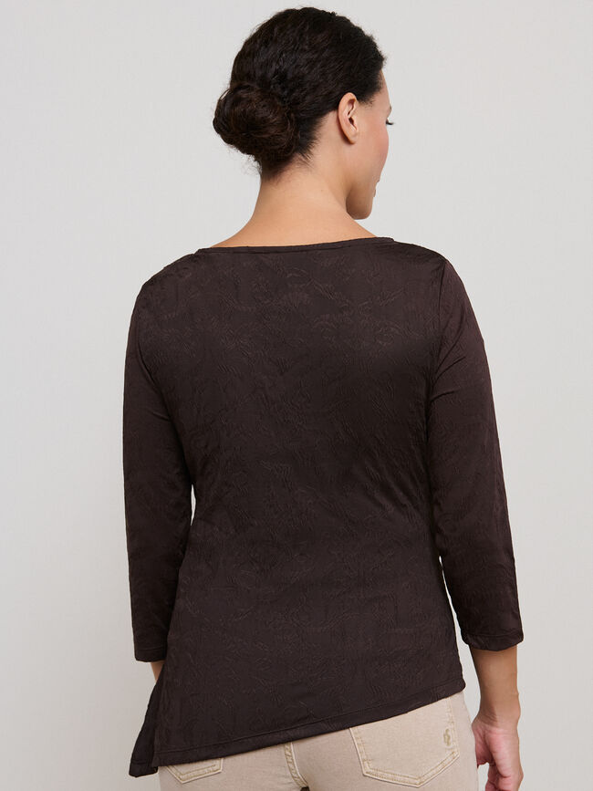 CAMISETA TEXTURA Marron Medio
