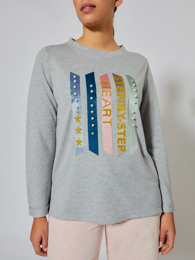 SUDADERA CON DETALLES gris vigore med