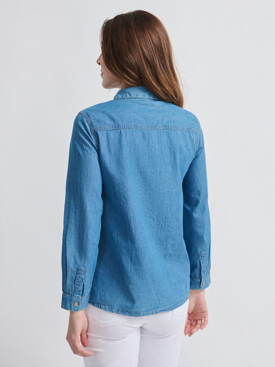CAMISA VAQUERA TROQUELADA Mid blue image number null