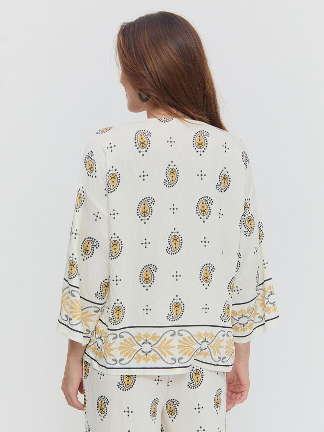 BLUSA ANCHA FLUIDA Crudo