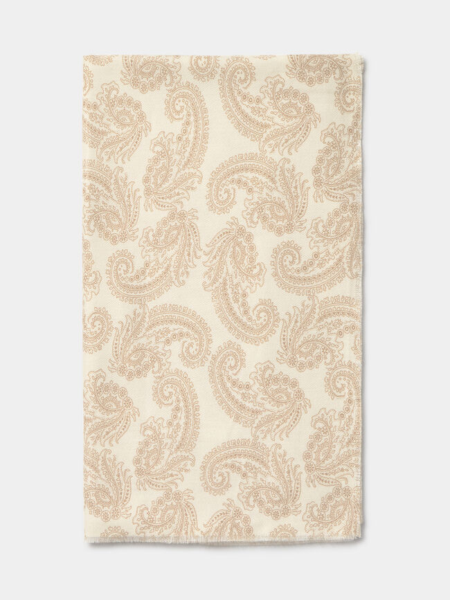 PA&Ntilde;UELO ESTAMPADO PAISLEY Crudo