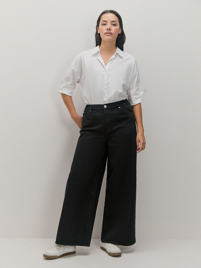 SUPER WIDE LEG GOMA Negro Denim