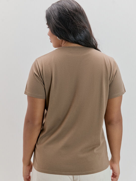 CAMISETA PINCELADAS CUADROS Gris image number null