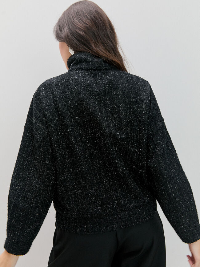 CHAQUETA BRILLO Negro