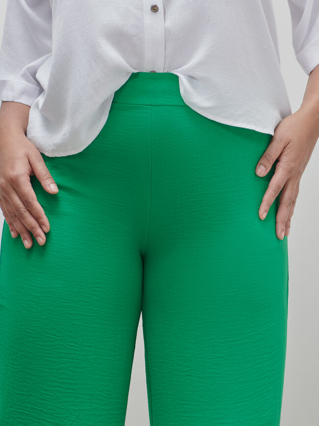 PANTALÓN CULOTTE FLUIDO Verde Viridian