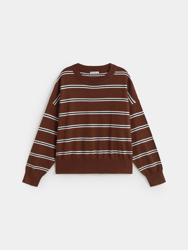 JERSEY RAYAS MARRON Chocolate