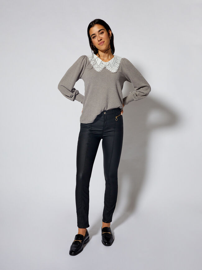 CAMISETA M/L CANALE CUELLO BOBO Piedra