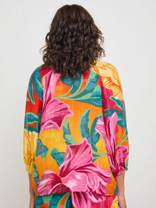 BLUSA DETALLE TRENZA Rosa Petunia image number null