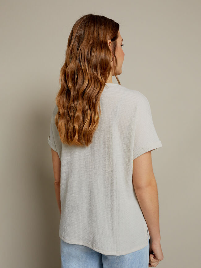 Camiseta detalle calados Piedra