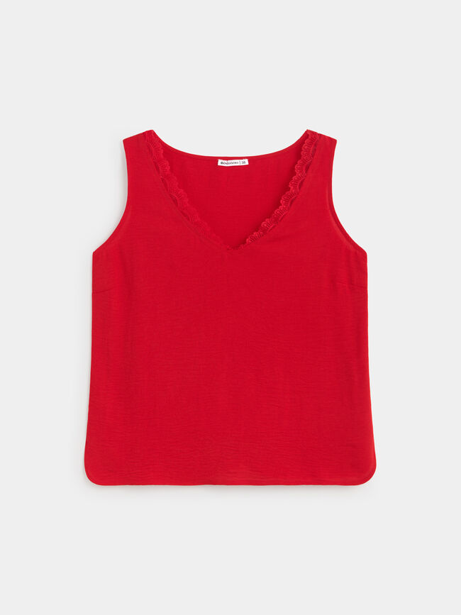 TOP LENCERO PICO Rojo