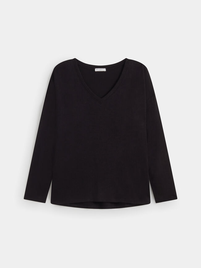 Jersey cuello pico Negro