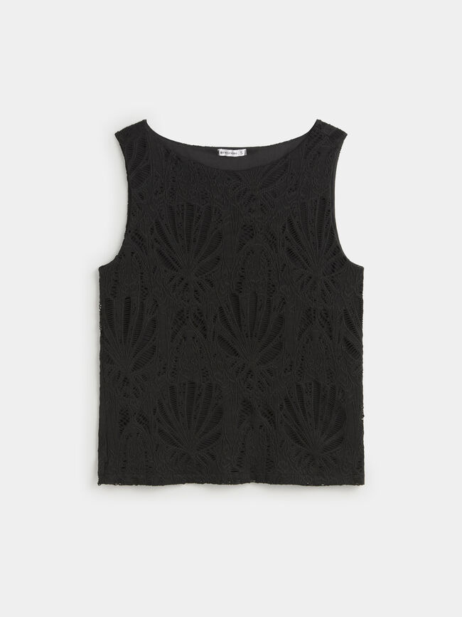 TOP CALADO Negro