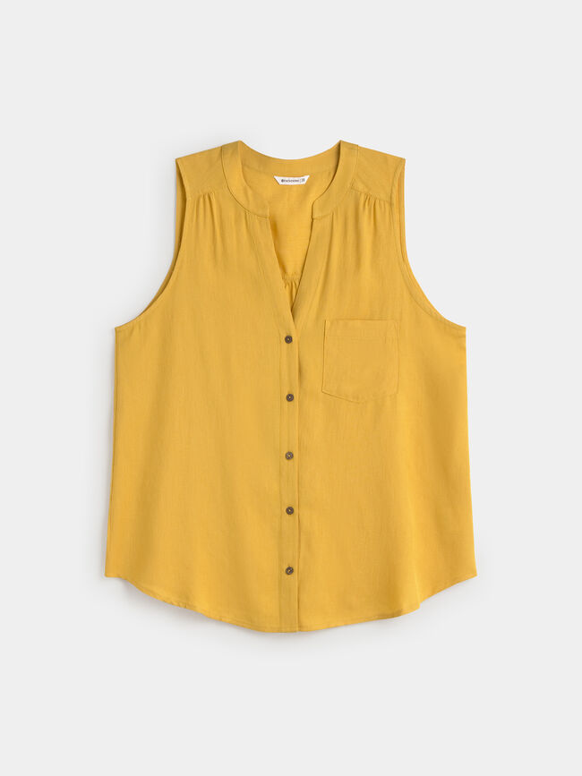 BLUSAS SIN MANGAS Mostaza