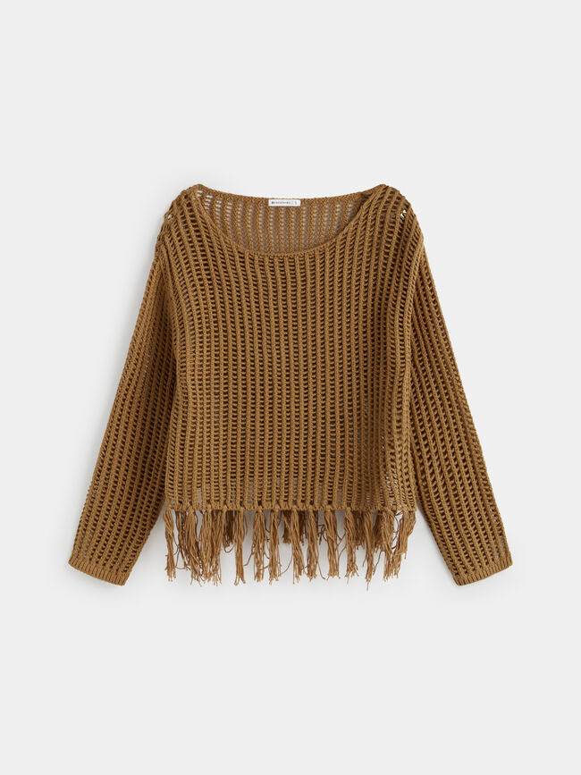 JERSEY CORTO FLECOS Tabaco