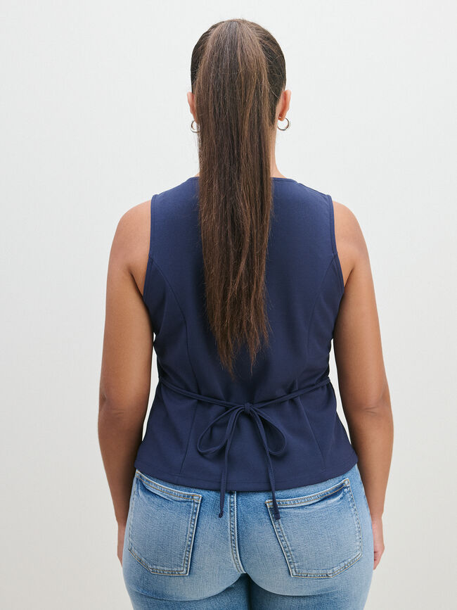 CHALECO ESCOTE REDONDO SCUBA CREPE LAZAD Azul Marino