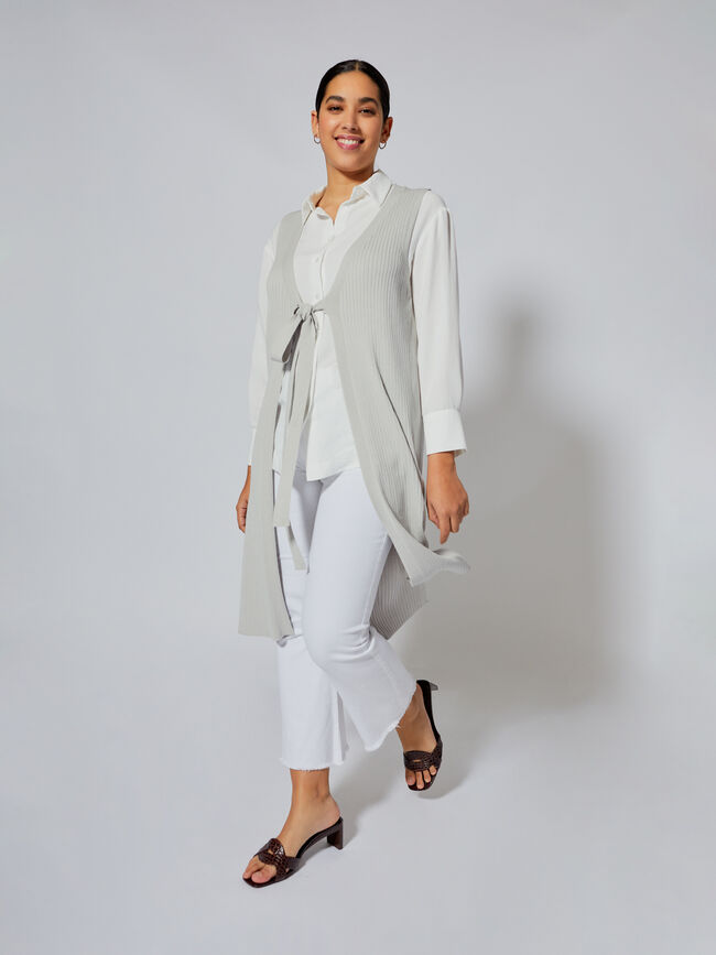 Chaleco canalé lazada Gris Medio 2