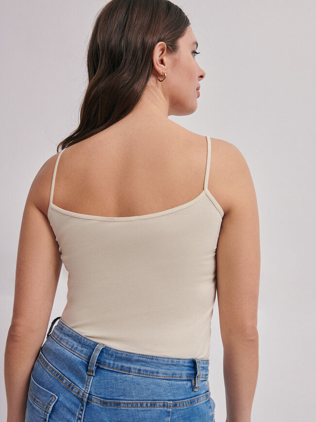 TOP PUNTILLA algodón Blanco Hueso