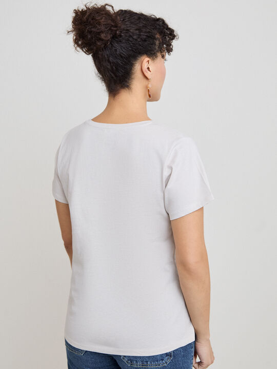 CAMISETA FLORES BRILLANTES Piedra image number null