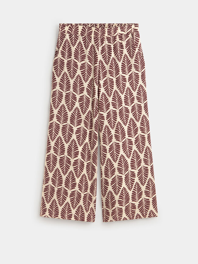 PANTALON RECTO ESTAMPADO Marron