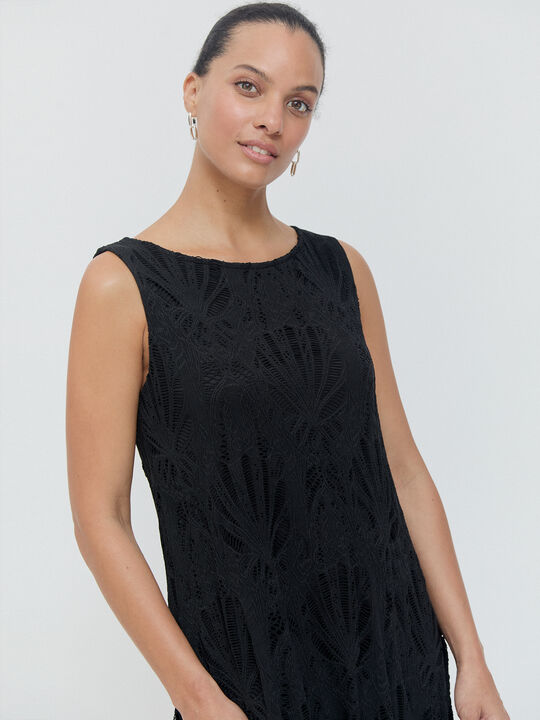 VESTIDO CALADO Negro image number null
