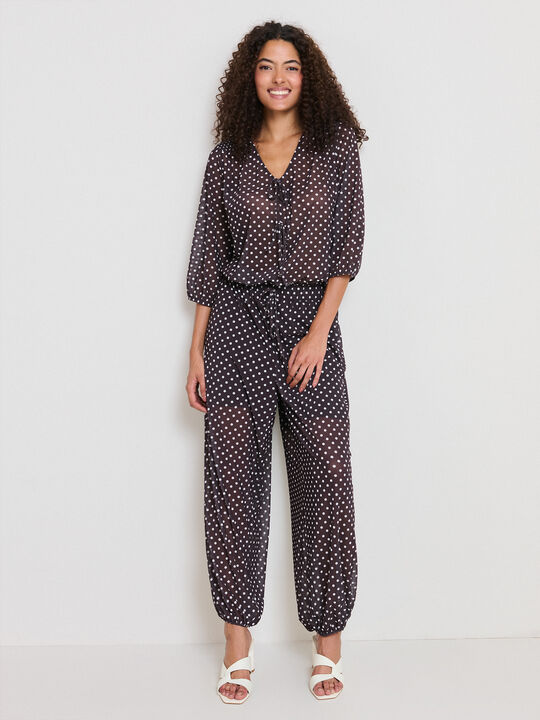 PANTALON BOMBACHO TOPOS Marron image number null