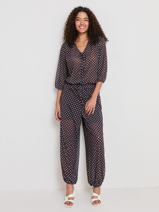 PANTALON BOMBACHO TOPOS Marron