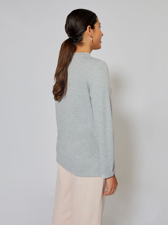SUDADERA CON DETALLES gris vigore med