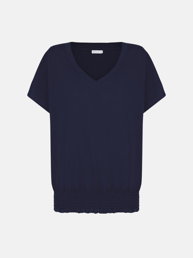Camiseta cuello pico Azul Marino