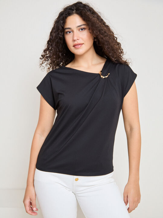 CAMISETA HEBILLA Negro image number null