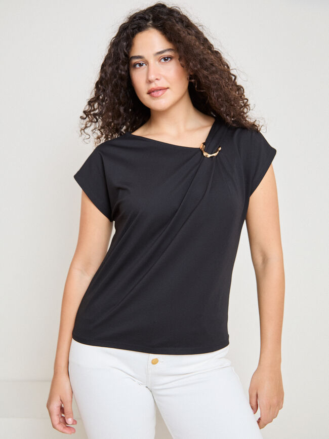 CAMISETA HEBILLA Negro