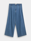 PANTALON VAQUERO HOJITAS Mid blue