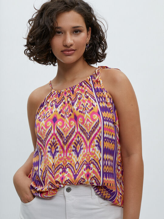 TOP HALTER estampado Crudo image number null