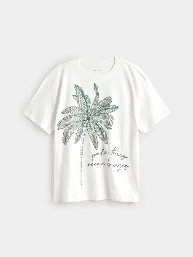 CAMISETA POSICIONAL PALMERA Blanco Optico