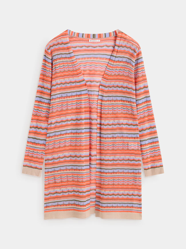 cardigan punto multicolor Estampado 1