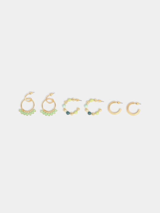 PACK TRES PENDIENTES Oro image number null