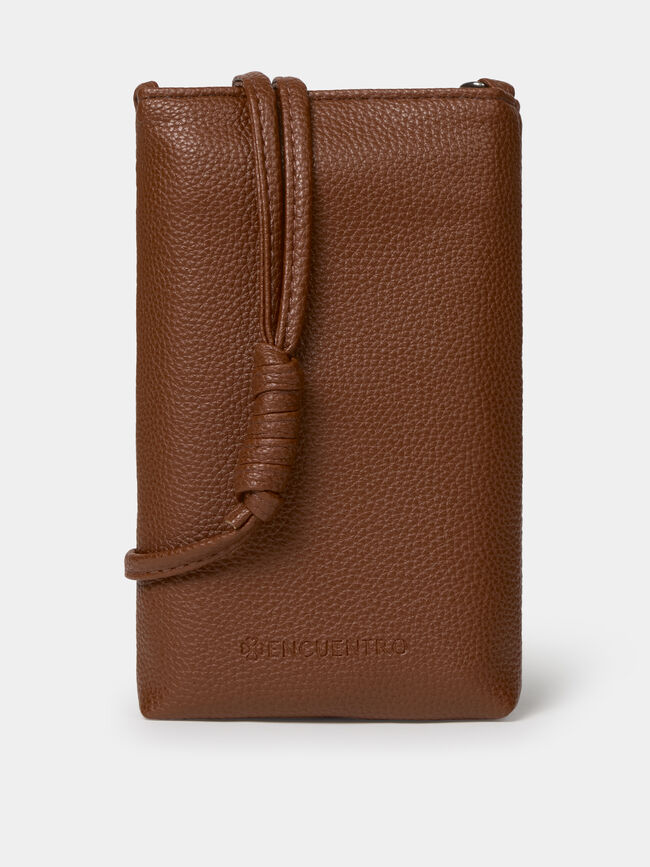 PORTA MÓVIL POLIPIEL Marron chocolat