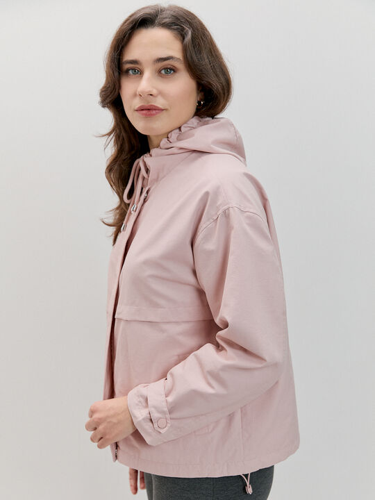 PARKA B&Aacute;SICA CAPUCHA Rosa Colorete image number null