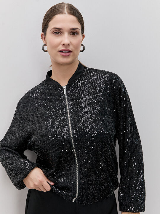 BOMBER DE LENTEJUELAS Negro image number null