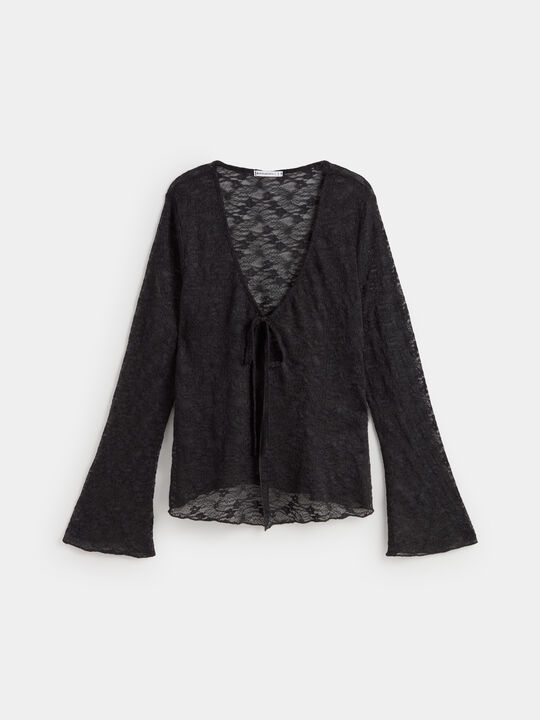 CHAQUETA ENCAJE Negro image number null