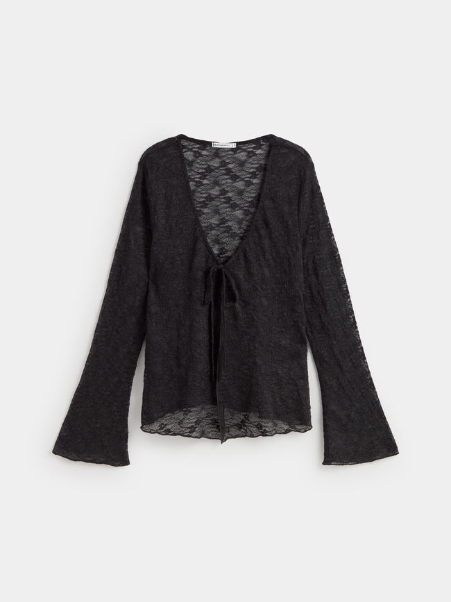 CHAQUETA ENCAJE Negro