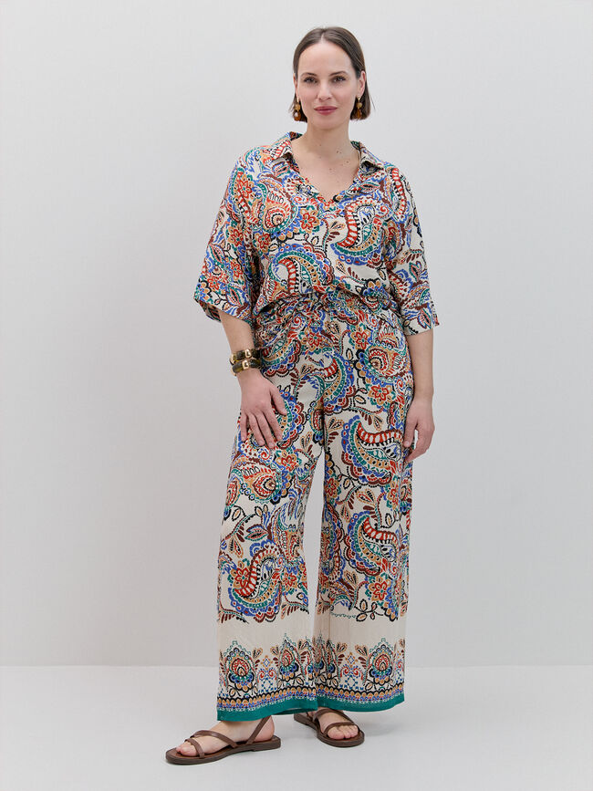 PANTAL&Oacute;N ANCHO GOMA Crudo