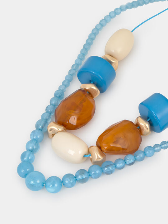 PACK COLLARES PIEDRAS Azul Chambray image number null